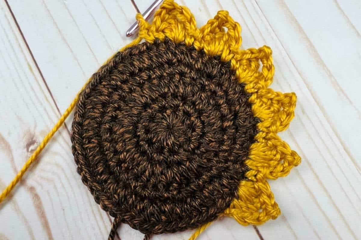 Crochet Sunflower Coaster - FREE Pattern