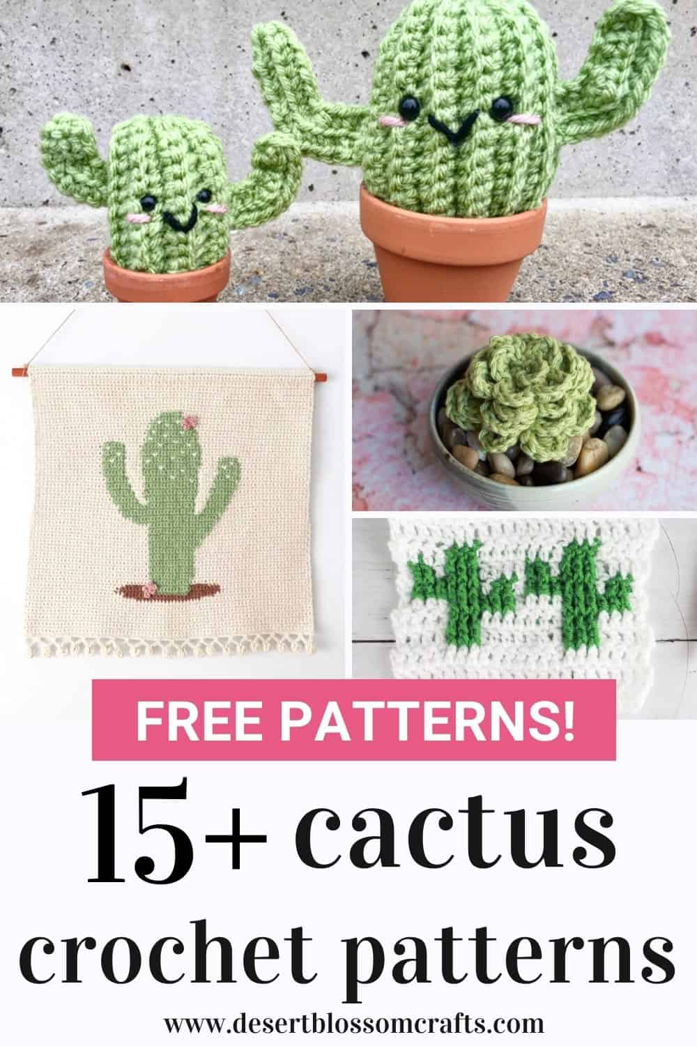 15+ FREE Crochet Cactus Patterns (Adorable!)