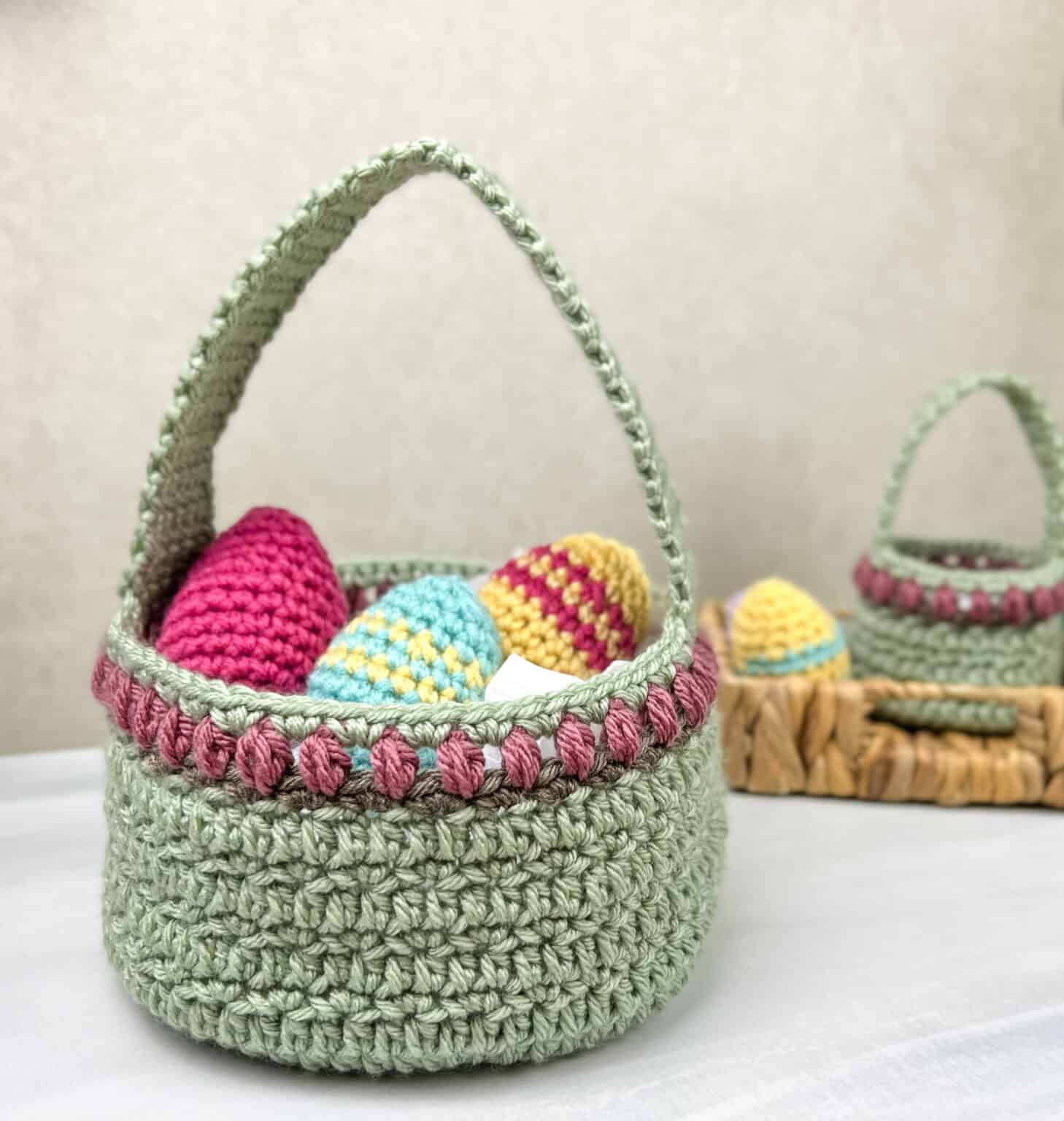 Free Crochet Easter Basket Pattern (2 Sizes!)