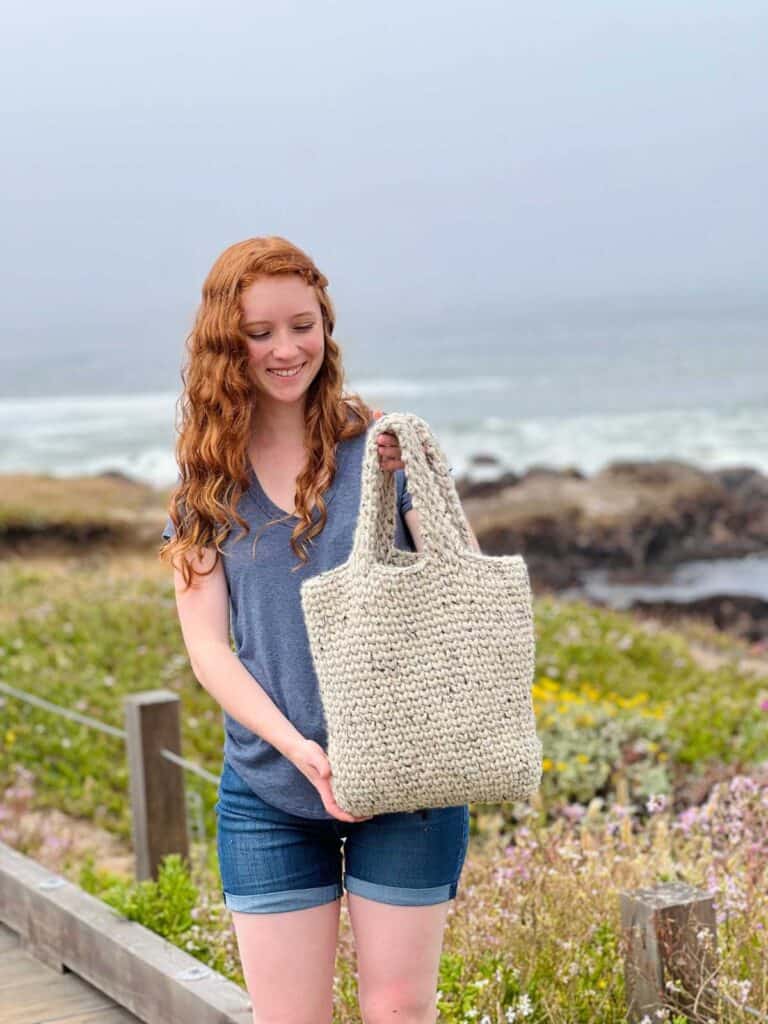 Barabum Crochet Mesh Beach Bag - Large Knit Tote For Women Summer Vacation & Shopping
