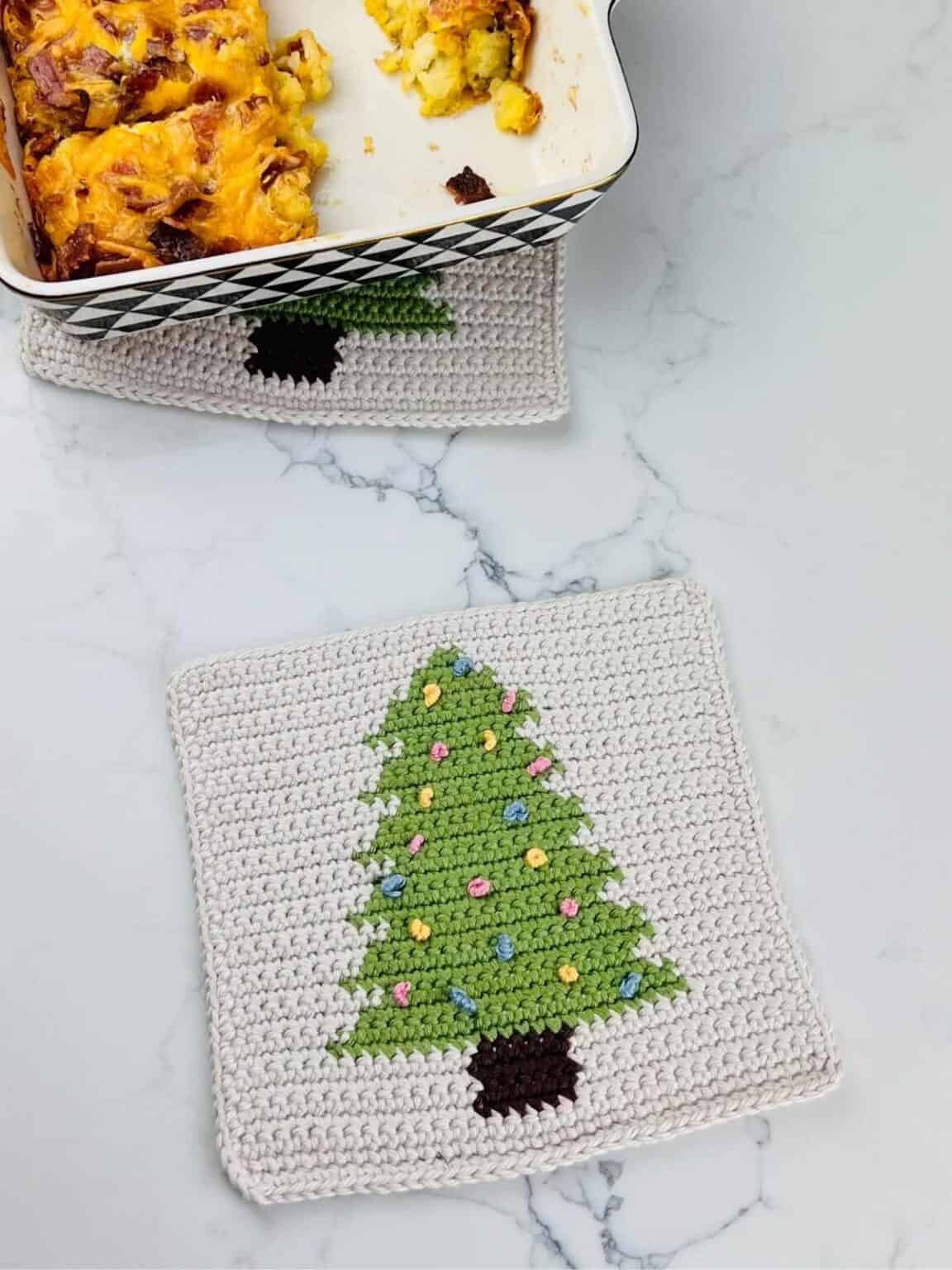 FREE Crochet Christmas Tree Square Pattern