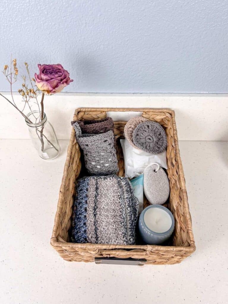 large crochet spa basket